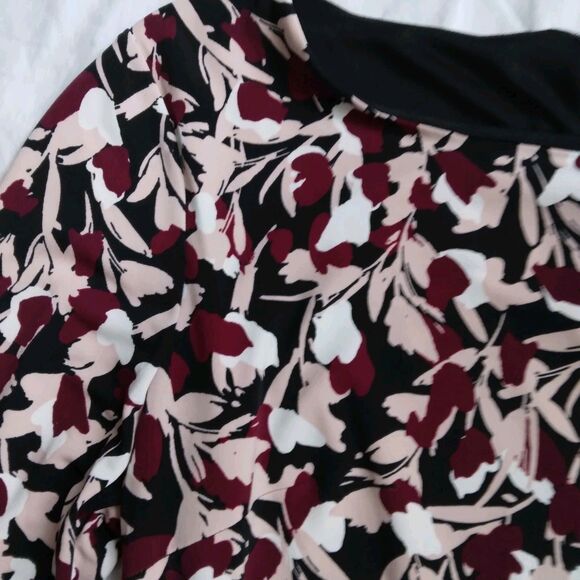 Liz Claiborne Career Floral Dress 3/4 Flutter Sleeve Women's Size M - Picture 6 of 12